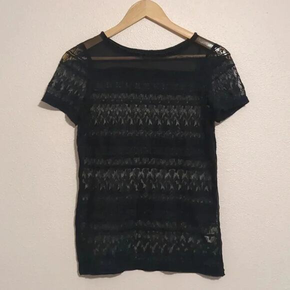 Zara Basic black lace top size XS - Picture 2 of 5
